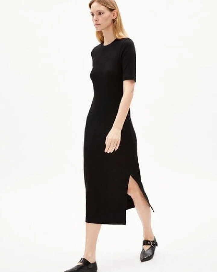 Produktseite: ARMEDANGELS SEHAARAA Damen Ripp-Jerseykleid aus Bio-Baumwoll Mix