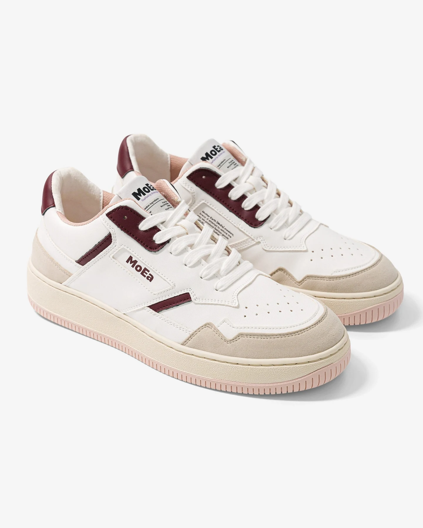MoEa Herren vegan Sneaker Gen1 Trauben Weiß & Wein – Ansicht 2