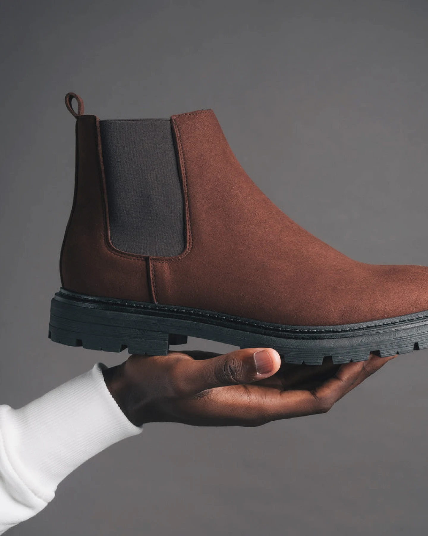 NAE Herren vegan Chelsea-Stiefel Herren Faber Braun – Ansicht 2