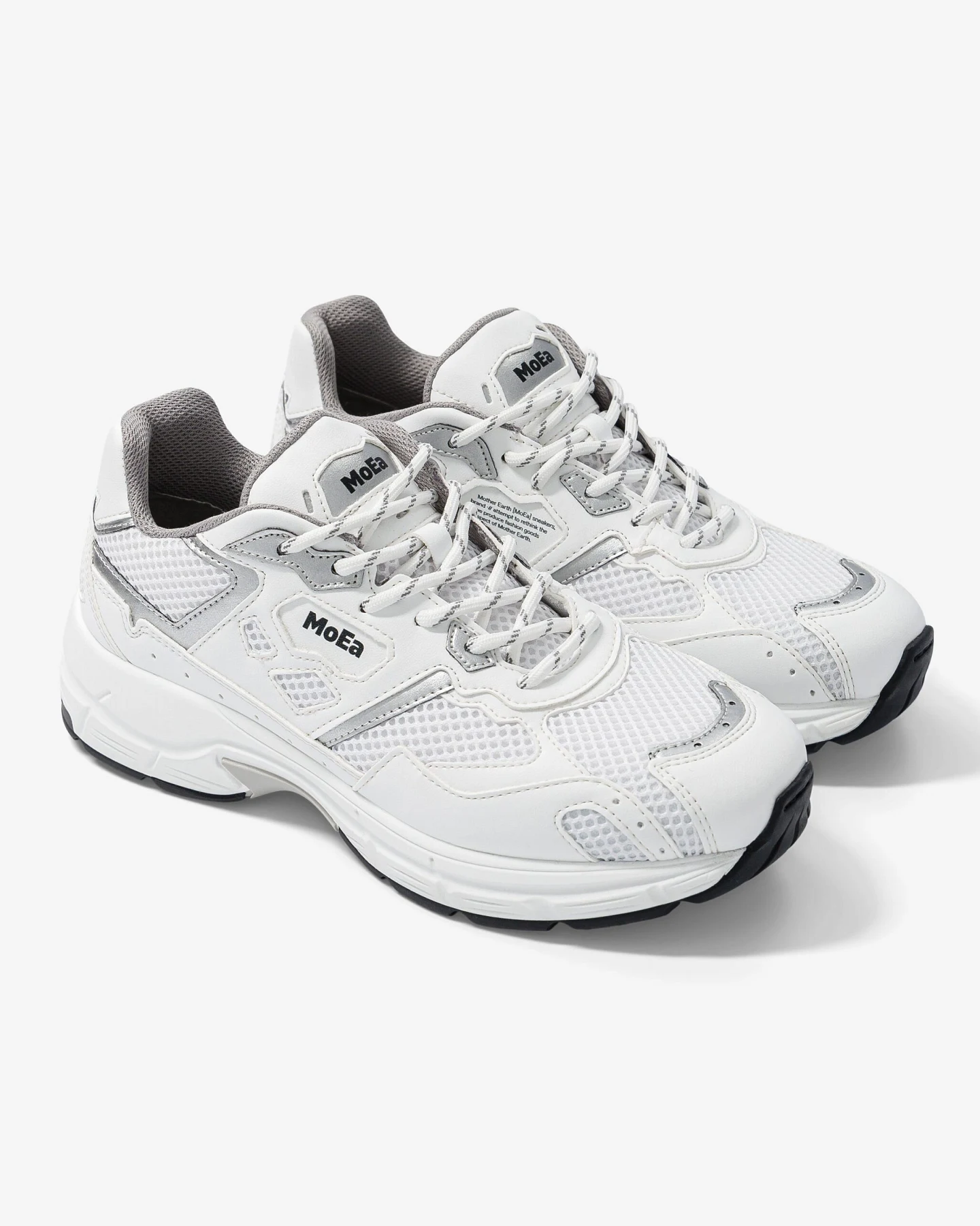 MoEa Herren vegan Sneaker Gen8 Weiß & Silber – Ansicht 2