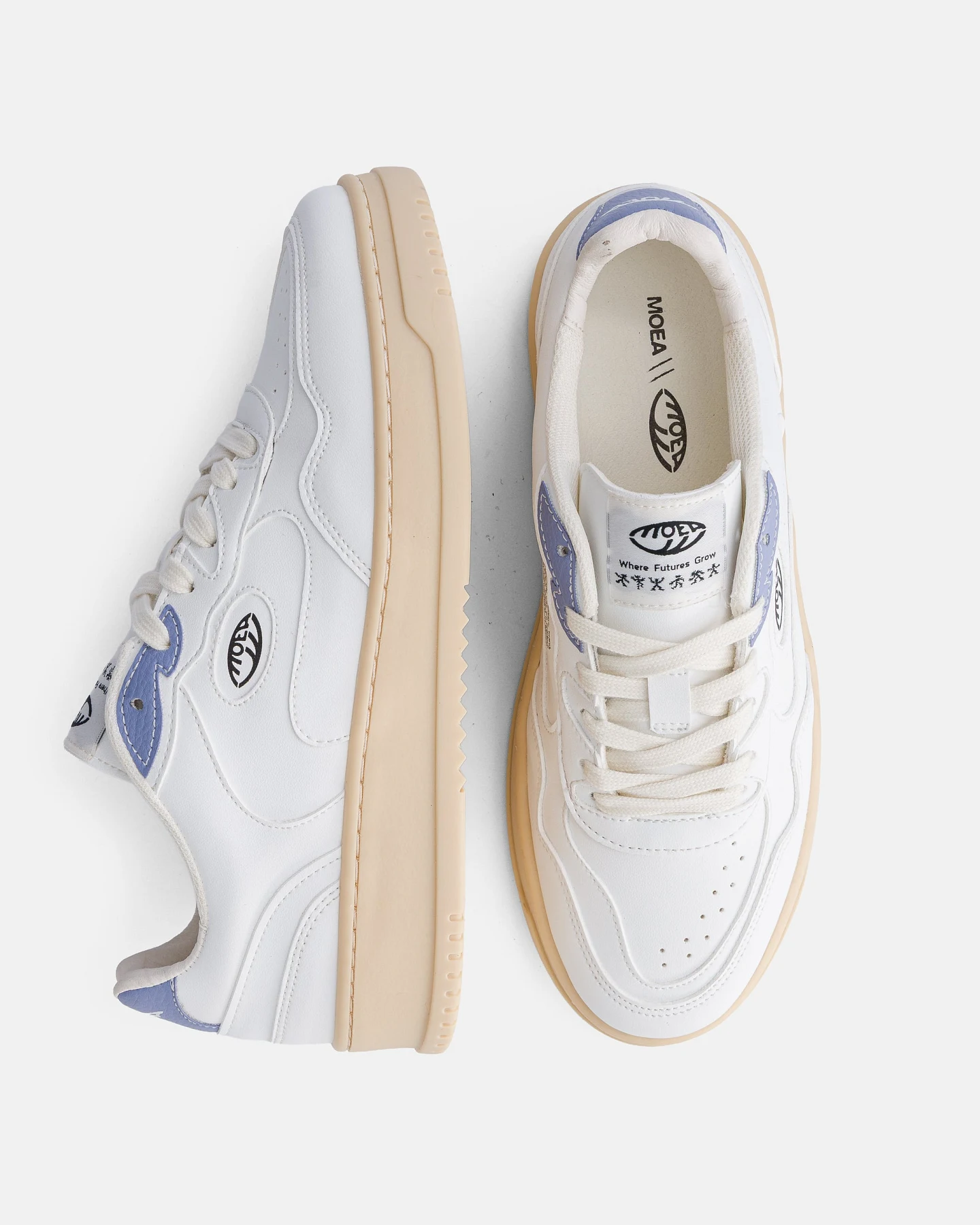 MoEa Herren vegan Sneaker Canyon White Lila – Ansicht 2