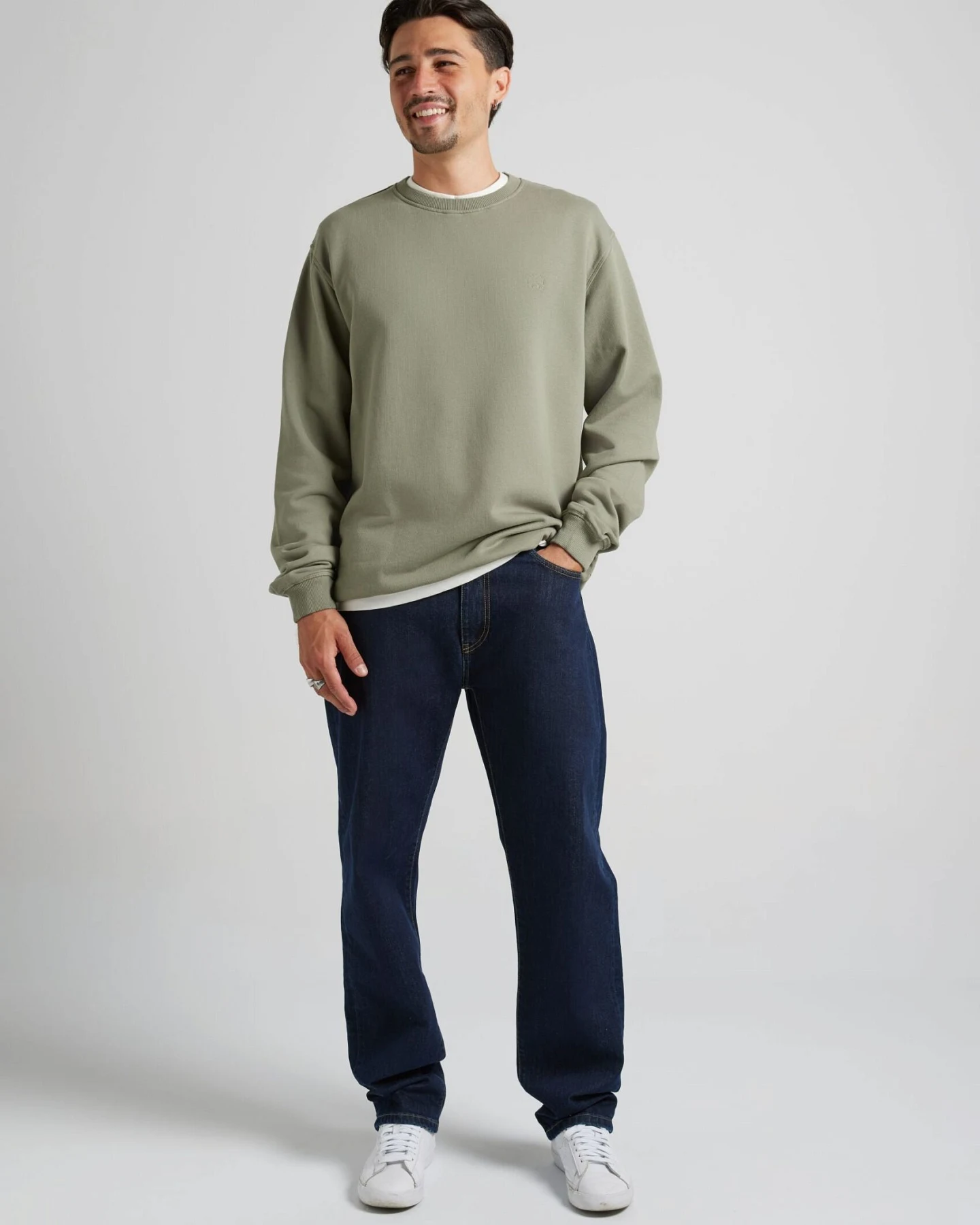 Trendsplant Herren vegan Sweatshirt Essential Agave Green – Ansicht 2