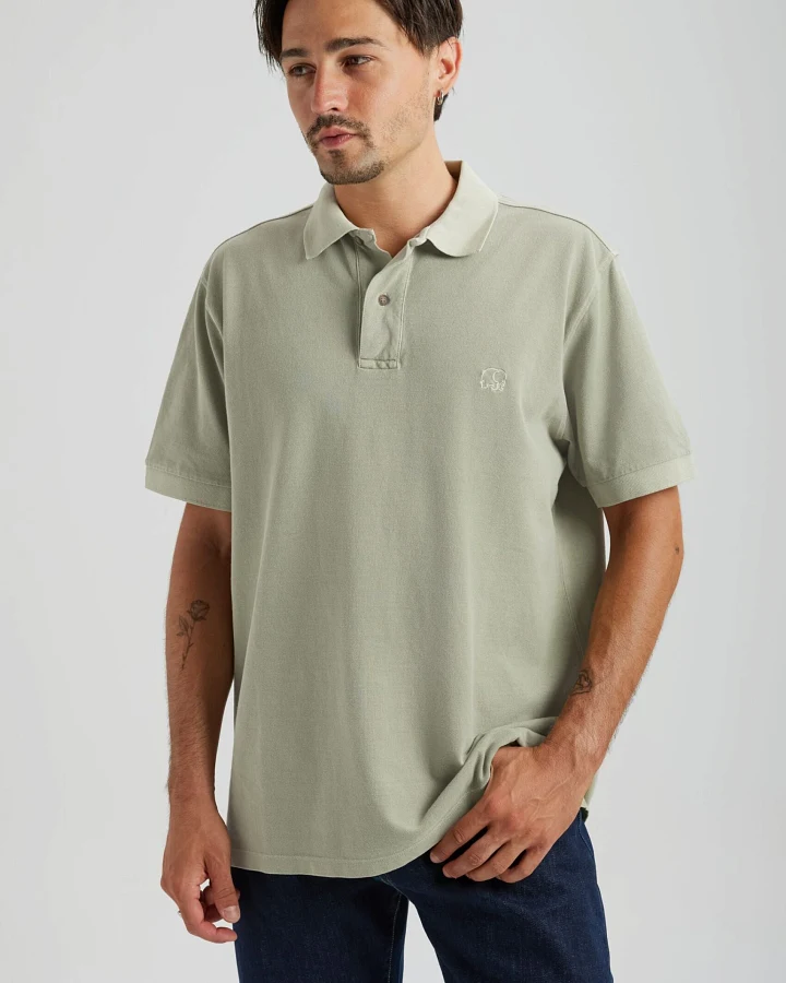Trendsplant Herren vegan Polo Essential Sunwashed Seagrass