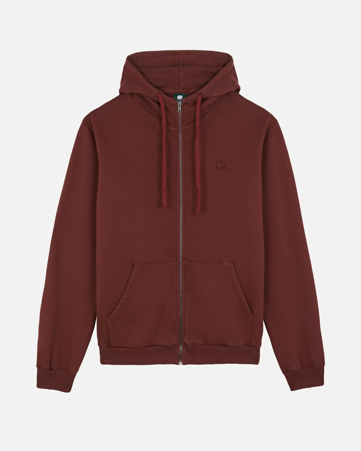 Trendsplant Herren vegan Zip Hoodie Essential Andorra Brown – Ansicht 2