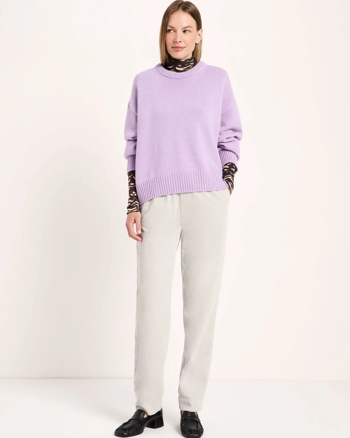 Oversized Rundhalspullover – Ansicht 2