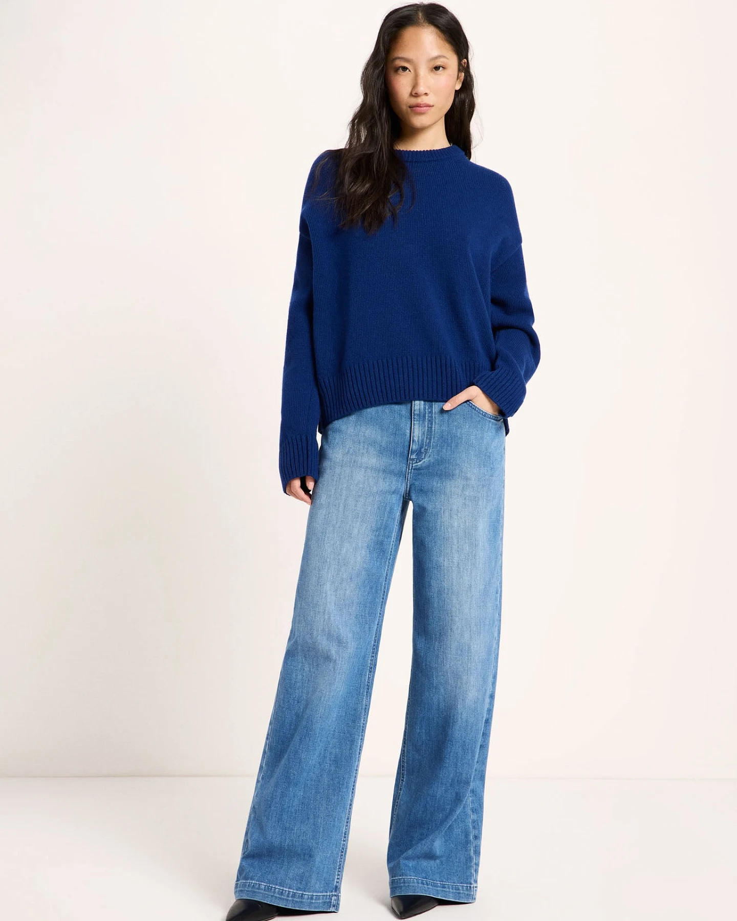 Oversized Rundhalspullover – Ansicht 2