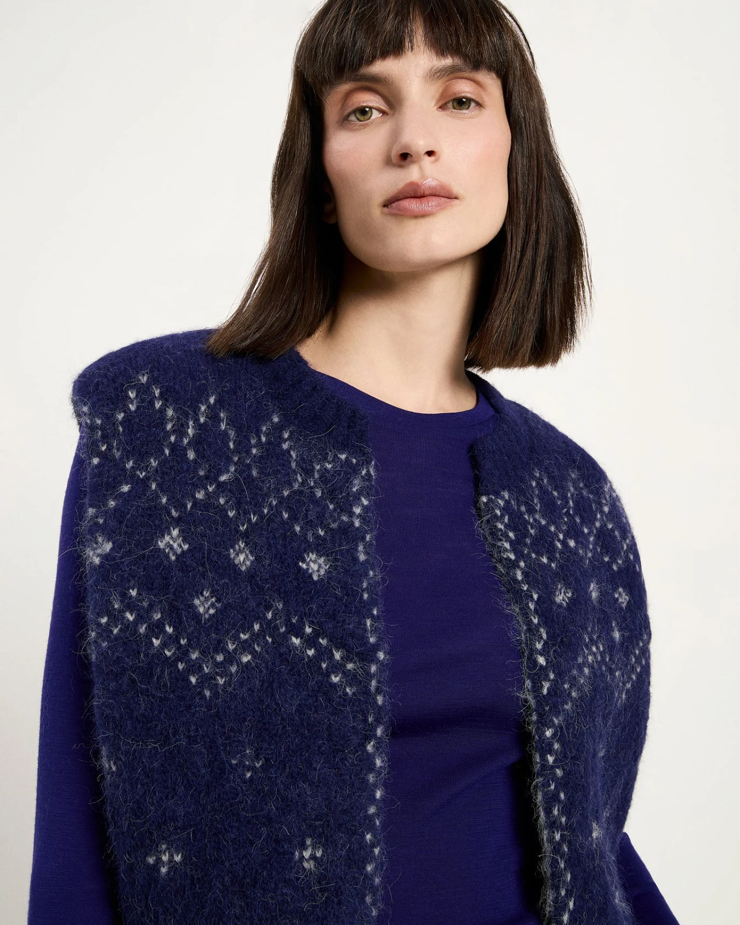 Doubleface Weste mit Jacquard – Ansicht 3