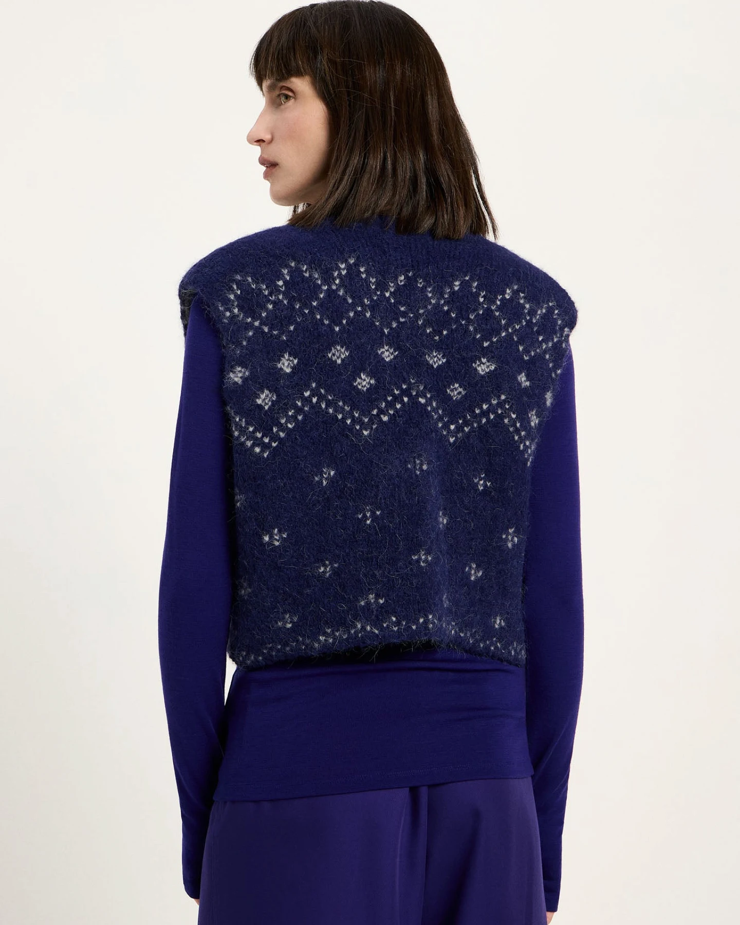 Doubleface Weste mit Jacquard – Ansicht 4