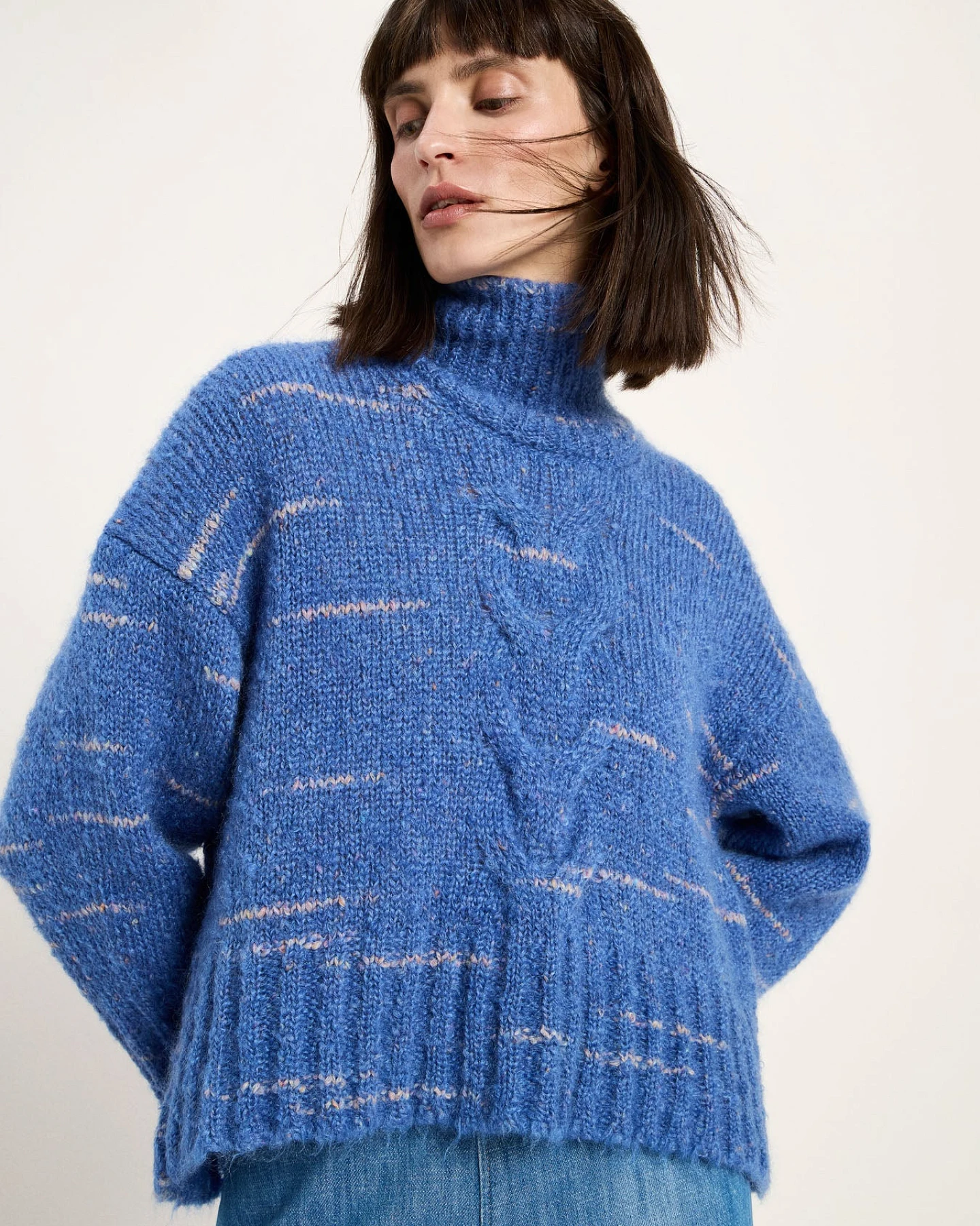 Pullover mit Zopfstrick – Ansicht 2