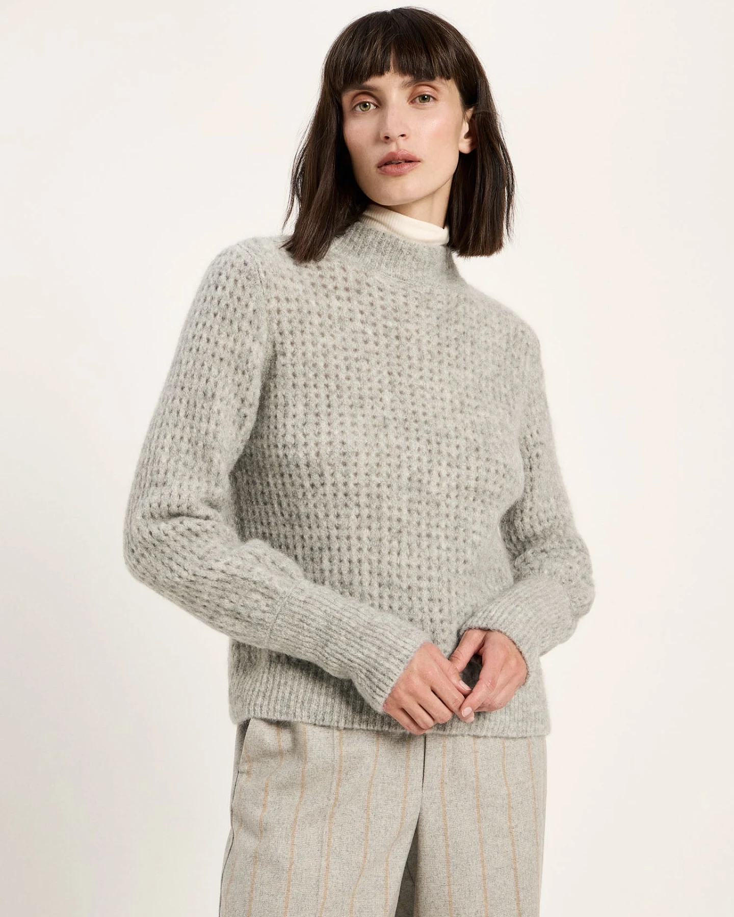 Pullover mit Lochstrick – Ansicht 3
