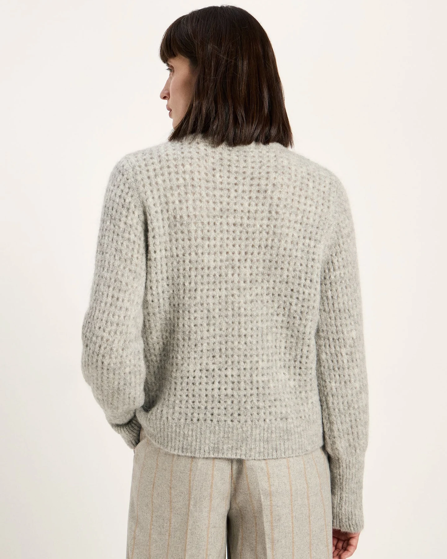 Pullover mit Lochstrick – Ansicht 4