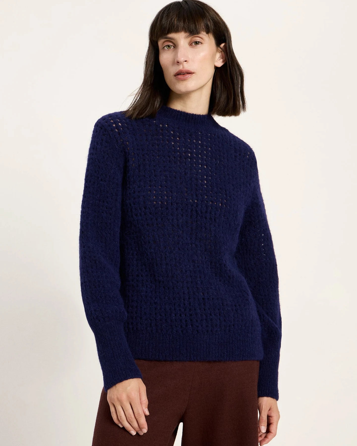 Pullover mit Lochstrick – Ansicht 2