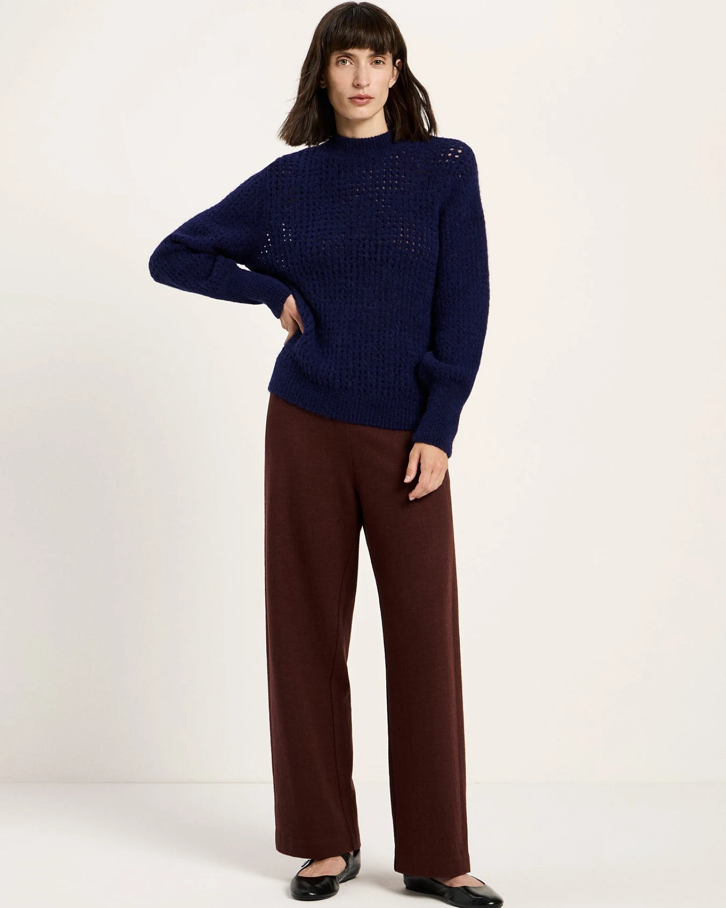 Pullover mit Lochstrick – Ansicht 3