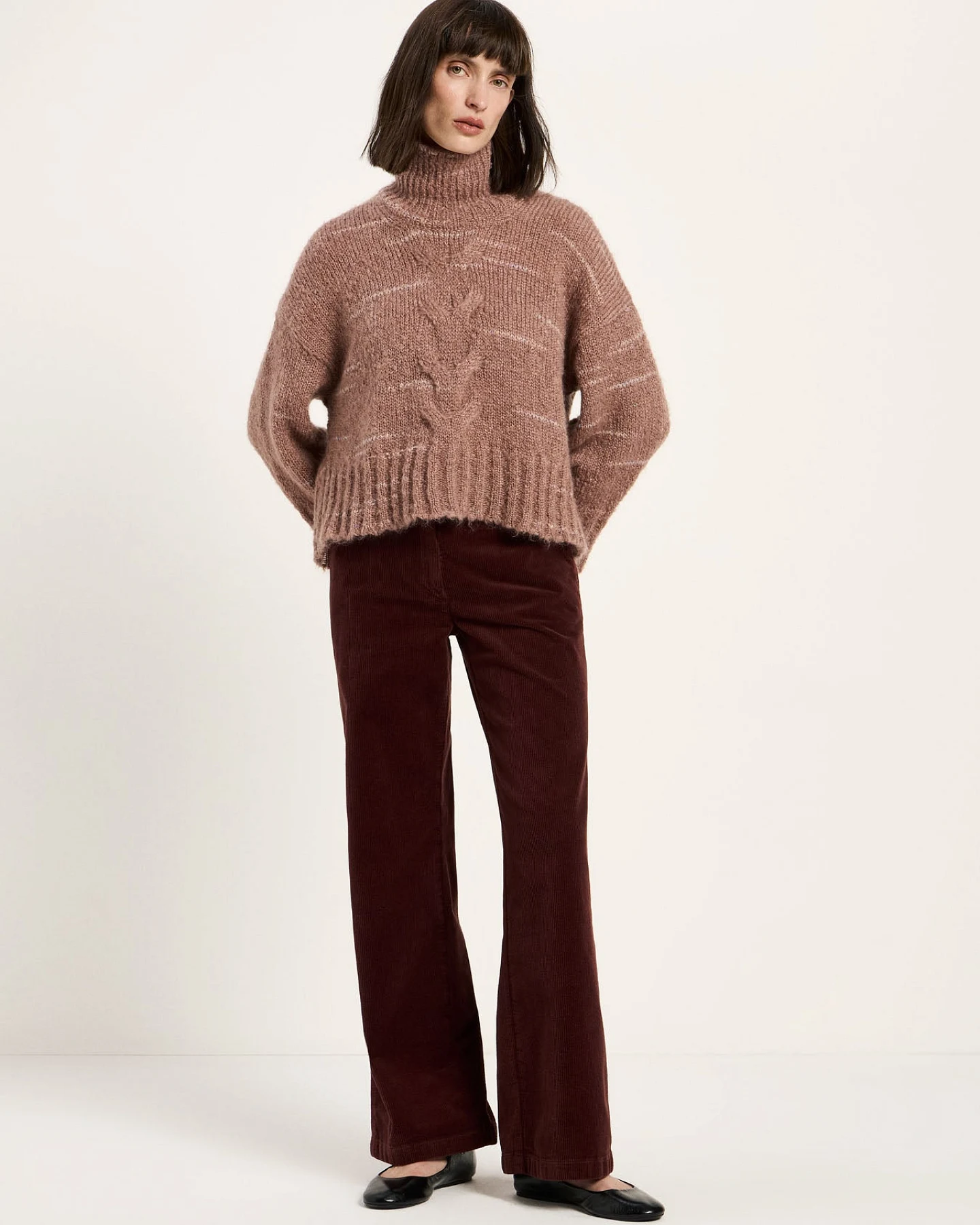 Pullover mit Zopfstrick – Ansicht 2
