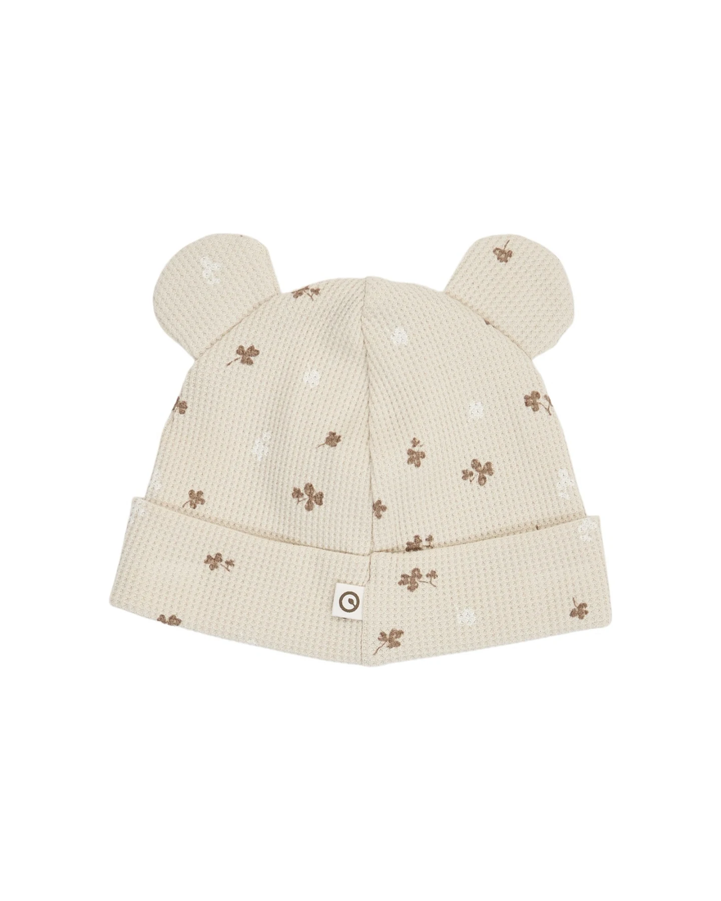 Babymütze mit Öhrchen Oat/Balsam cream/Walnut Gr. 56/62 – Ansicht 2