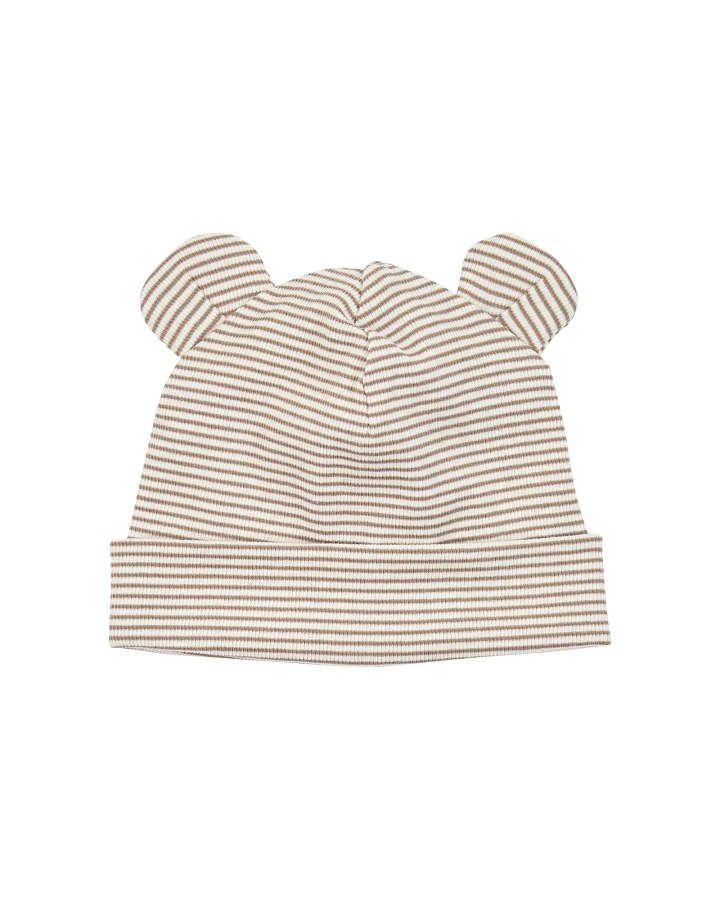 Babymütze mit Öhrchen Oat/Balsam cream/Walnut Gr. 56/62