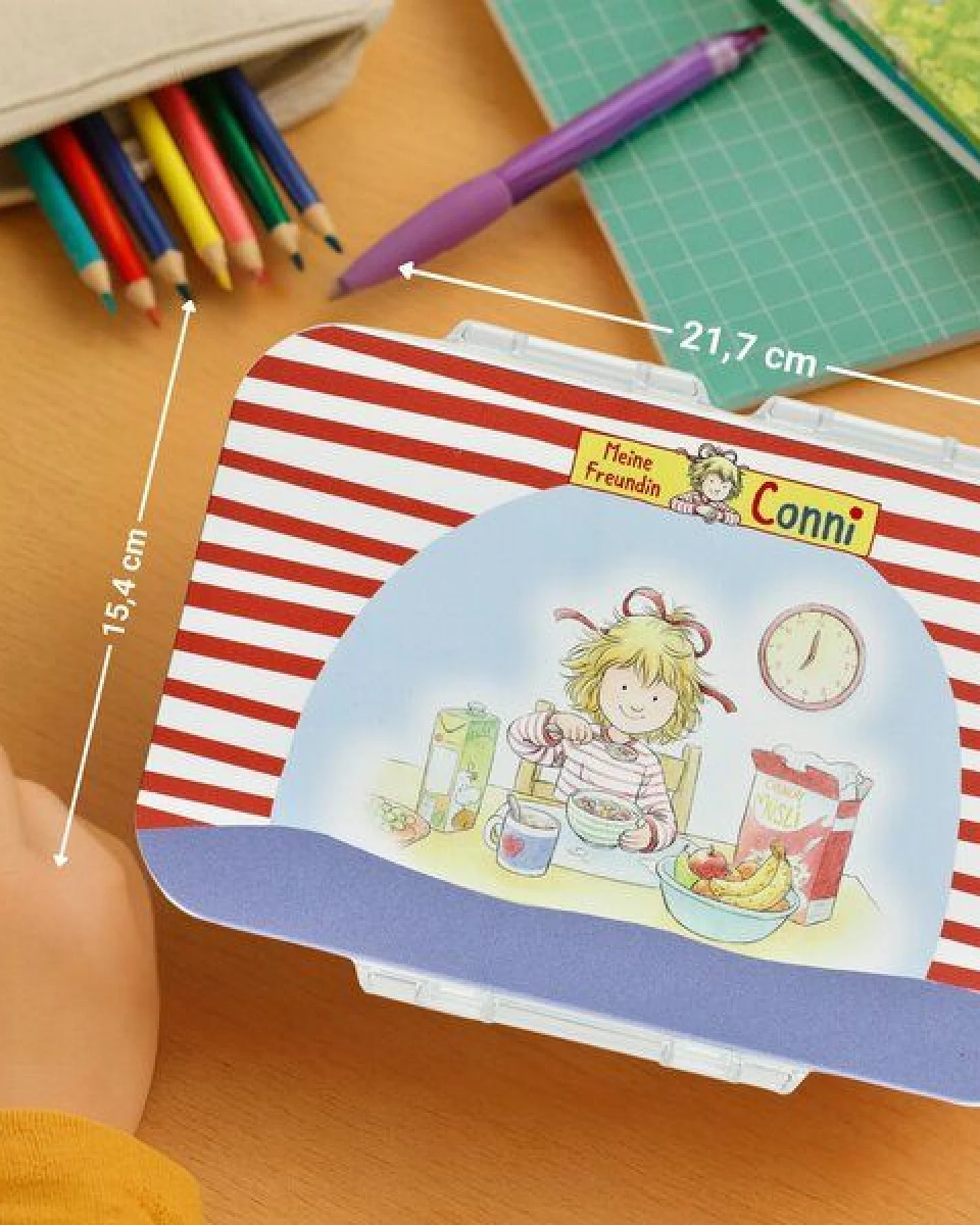 elasto Kinder Brotdose "Conni" - offizielle Lizenz-Vorratsdose für Schule & Kindergarten – Ansicht 2