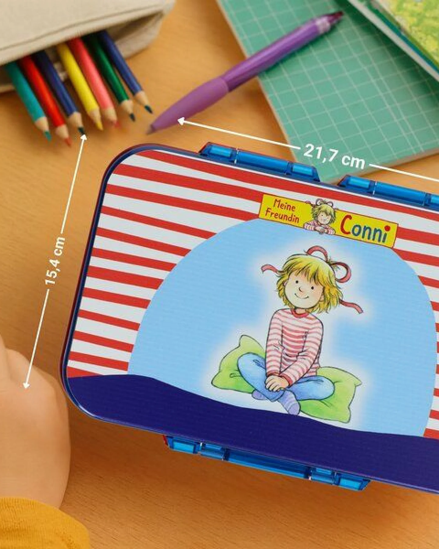 elasto Kinder Brotdose "Conni" - offizielle Lizenz-Vorratsdose für Schule & Kindergarten – Ansicht 2