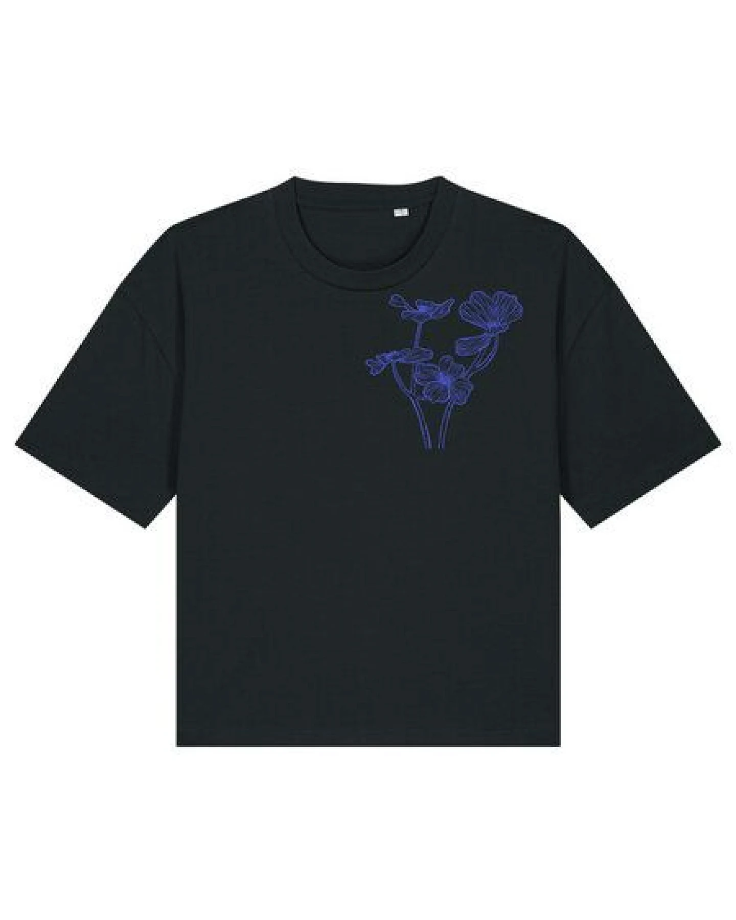 Kultgut Artdesign - Biofair- Boxistyle Shirt / Blue Flower – Ansicht 4