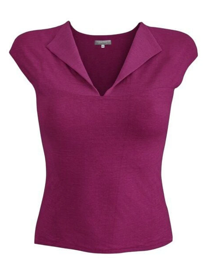 körber mode Damen Shirt aus weichem Lyocell, Farbauswahl dunkelfuchsia oder dunkelblau