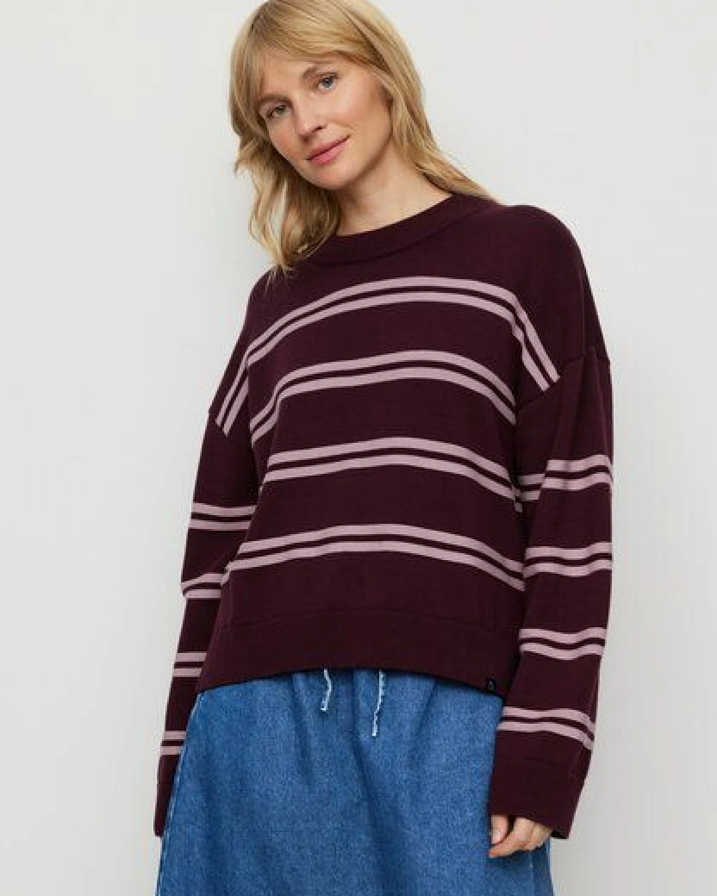 Damen Strickpullover aus Bio-Baumwolle - GINGKO STRIPES - recolution – Ansicht 3