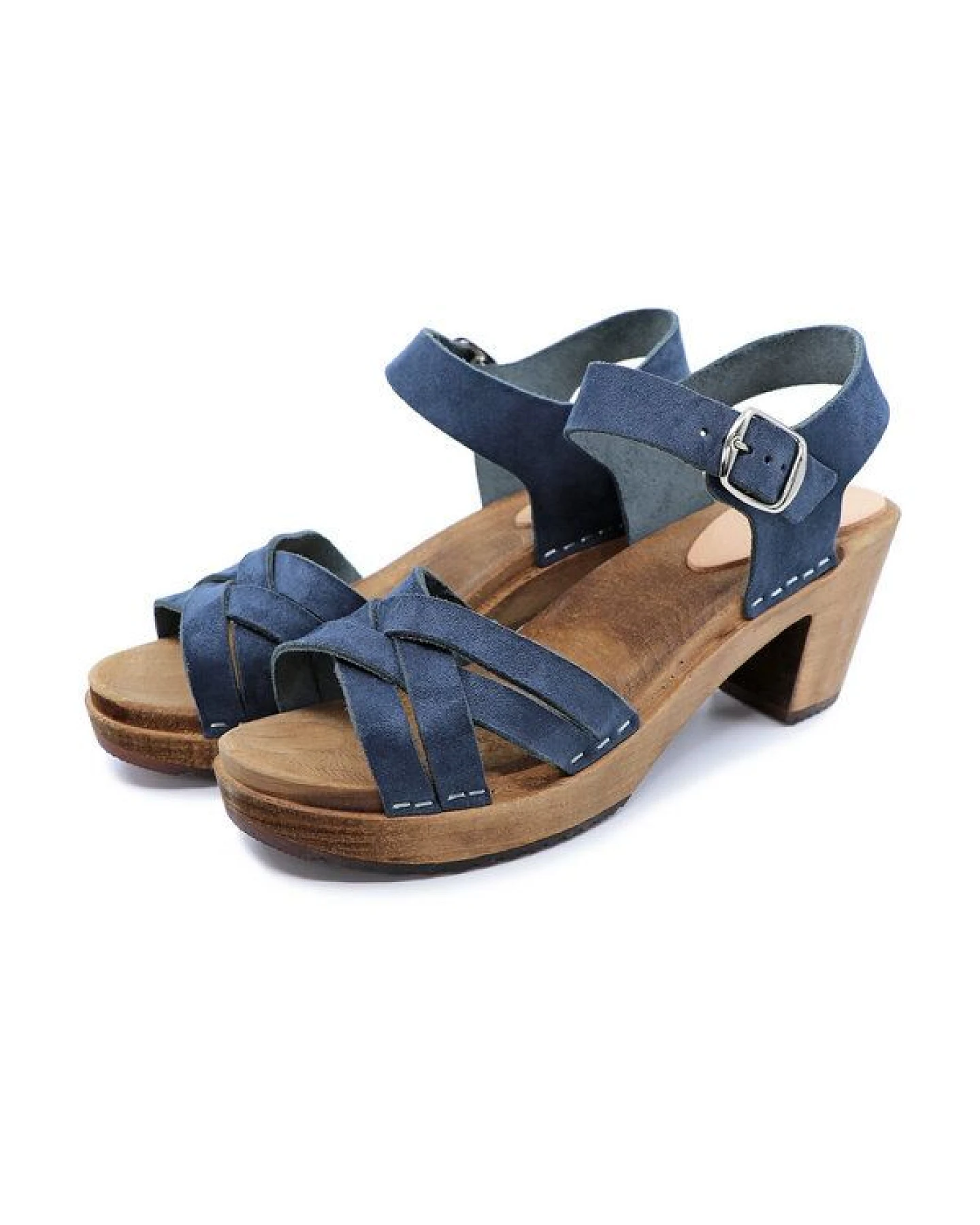 TILDE - schwedische Holz Clogs Sandale von me&myclogs - high mid heel - für SCHLANKE Füße – Ansicht 3