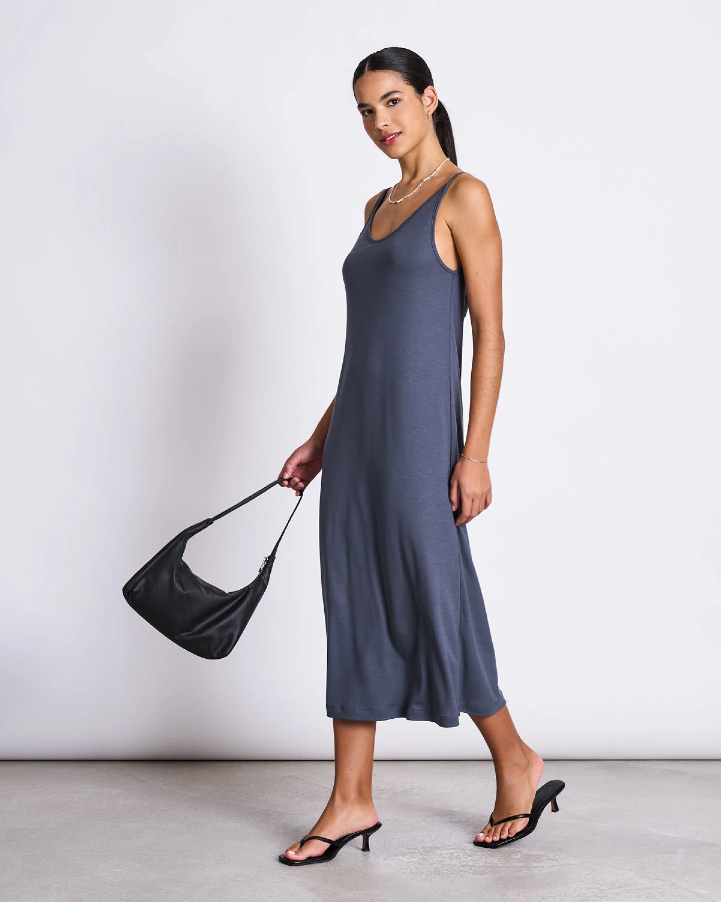 JAN 'N JUNE Damen vegan Midikleid Triangle Turbulence – Ansicht 2