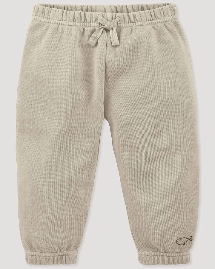 hessnatur Baby Sweathose Regular aus Bio-Baumwolle mit recycelter Baumwolle - beige - Größe 74/80
