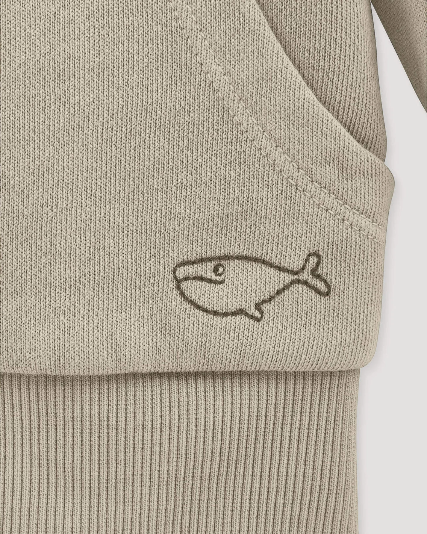 hessnatur Baby Sweatjacke BETTER RECYCLING aus Bio-Baumwolle - beige - Größe 86/92 – Ansicht 3