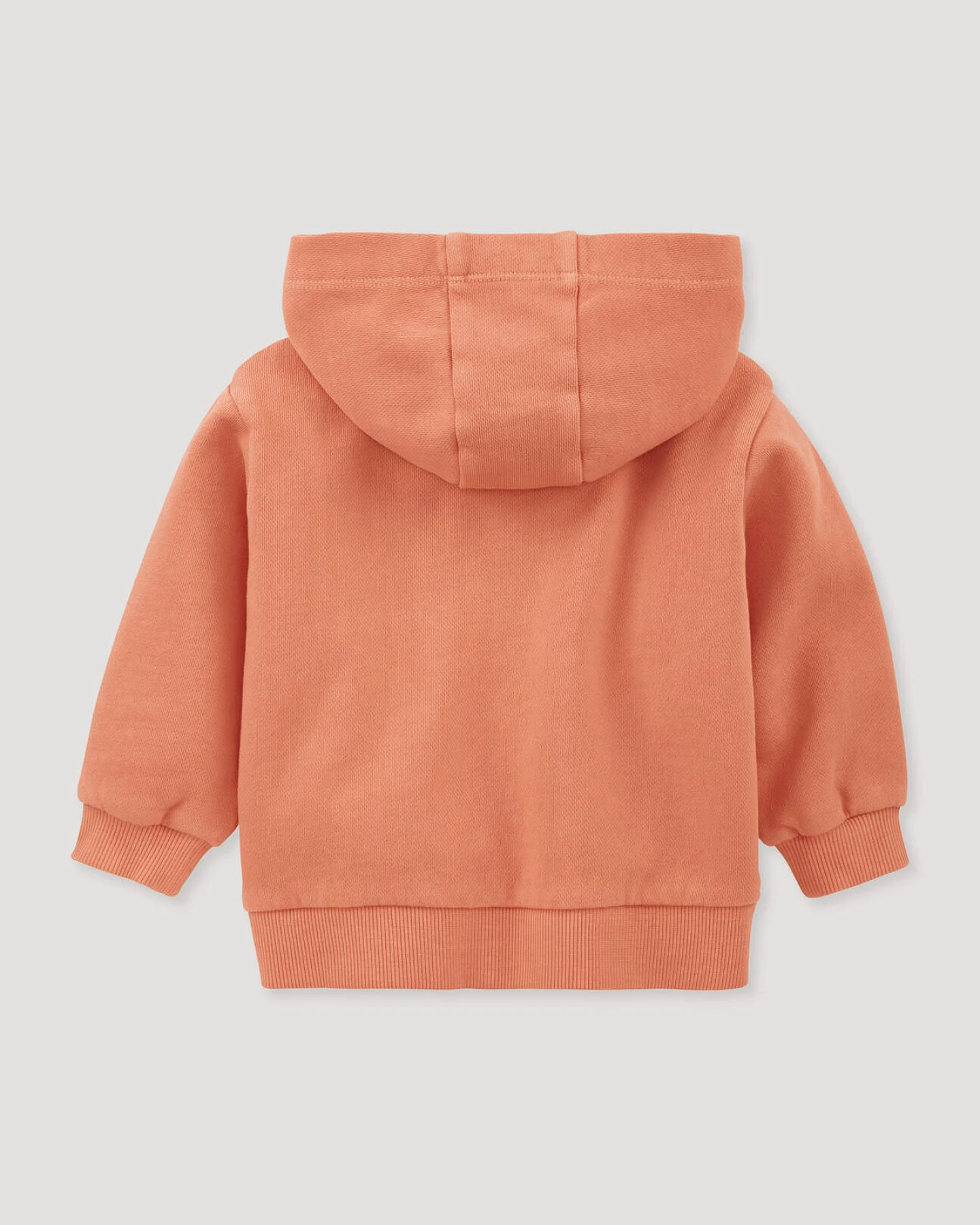 hessnatur Baby Sweatjacke Regular aus Bio-Baumwolle mit recycelter Baumwolle - orange - Größe 62/68 – Ansicht 2