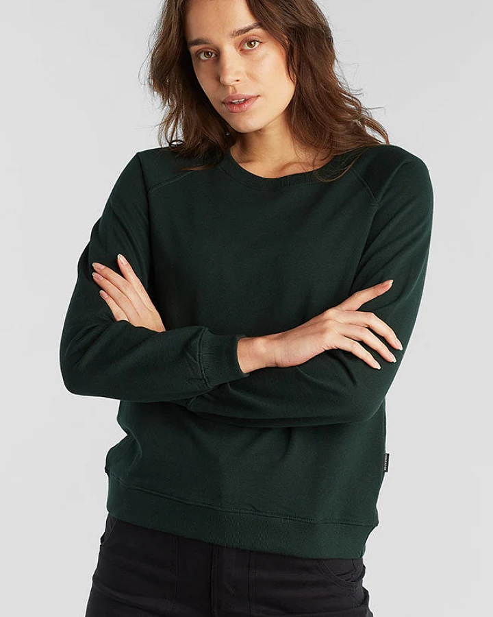 DEDICATED Damen vegan Pullover Ystad Dunkelgrün