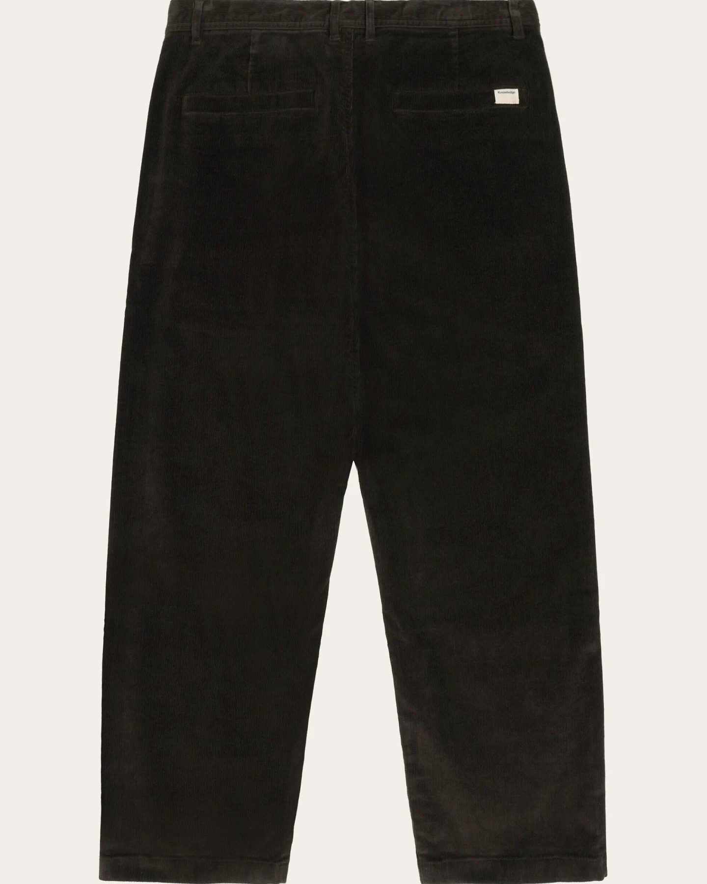 KnowledgeCotton Apparel Herren vegan Chino Hose Wide Corduroy Flint Chocolate Torte – Ansicht 2