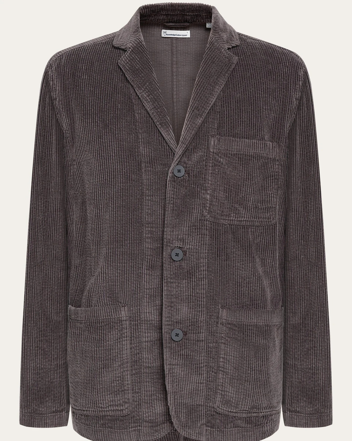 KnowledgeCotton Apparel Herren vegan Blazer Corduroy Schokoladentorte – Ansicht 2
