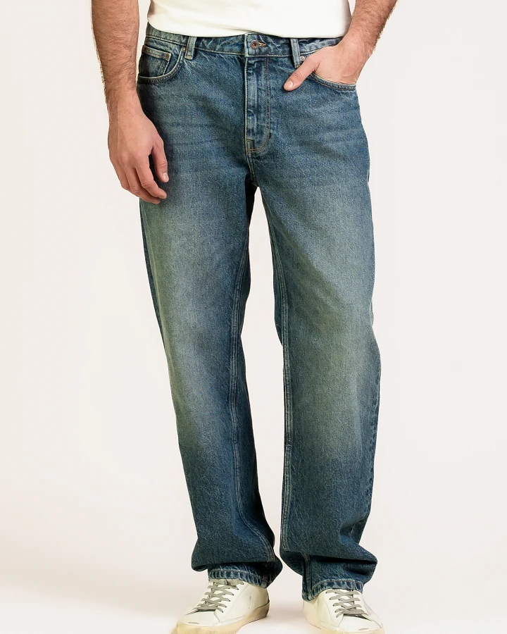 Kuyichi Herren vegan Jeans Larry Loose Atlantik