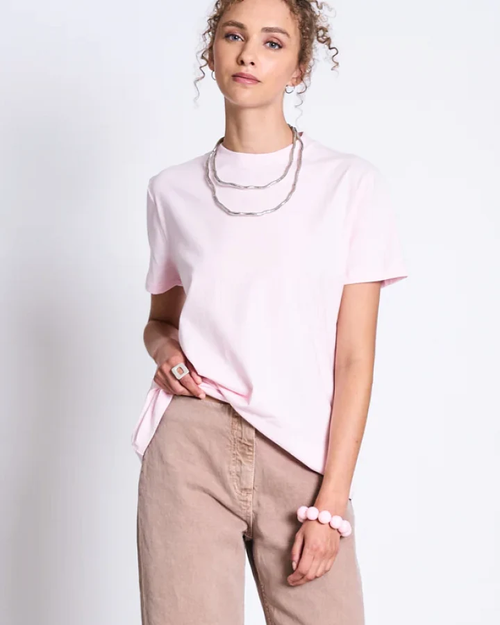 JAN 'N JUNE Damen vegan T-Shirt Für Jungen Gebürstet Zartrosa
