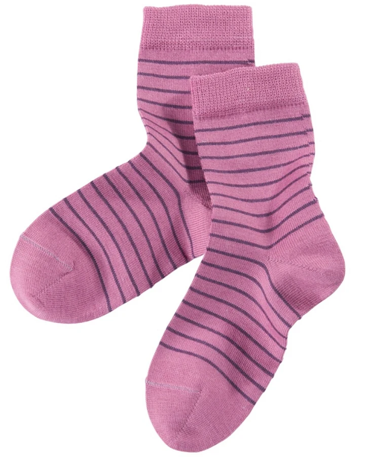 Kinder Socken berrycream-geringelt Gr.3-4