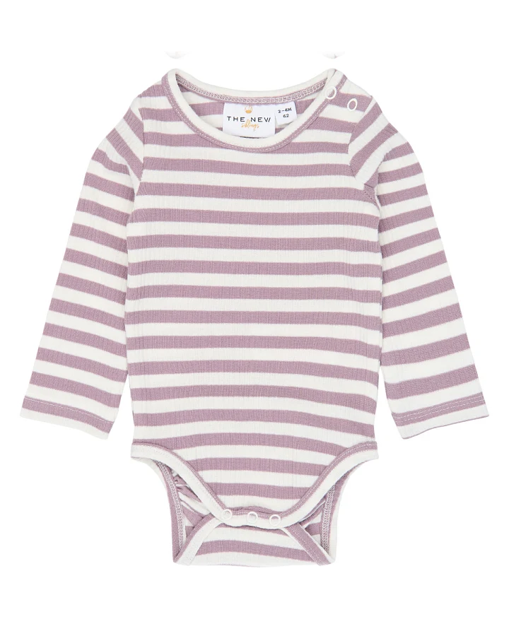The NEW - Ripp-Body mauve gestreift
