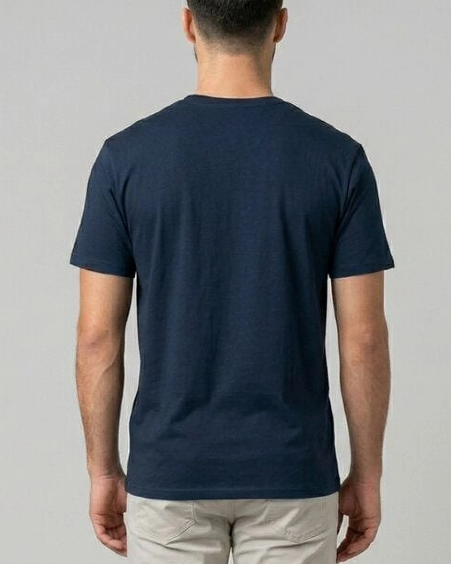 little kiwi Herren T-Shirt, "Fuchs", Navy, Dark Heather Indigo – Ansicht 3