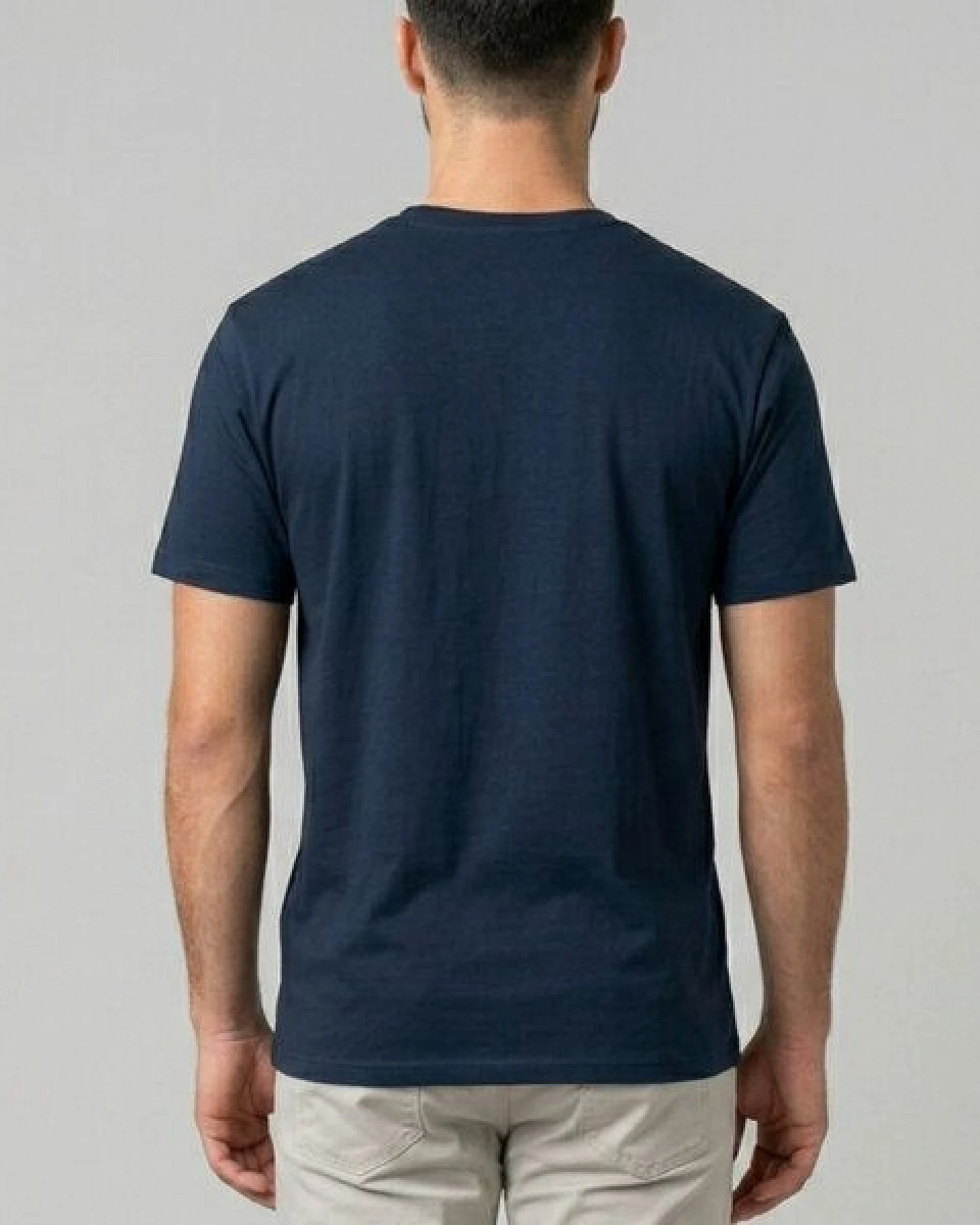 little kiwi Herren T-Shirt, "Fuchs", Navy, Dark Heather Indigo – Ansicht 3