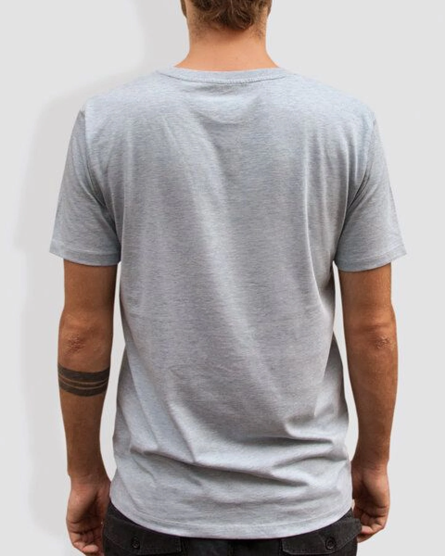 little kiwi Herren T-Shirt, "Ride", Ocean Depth, Heather Ice Blue – Ansicht 3