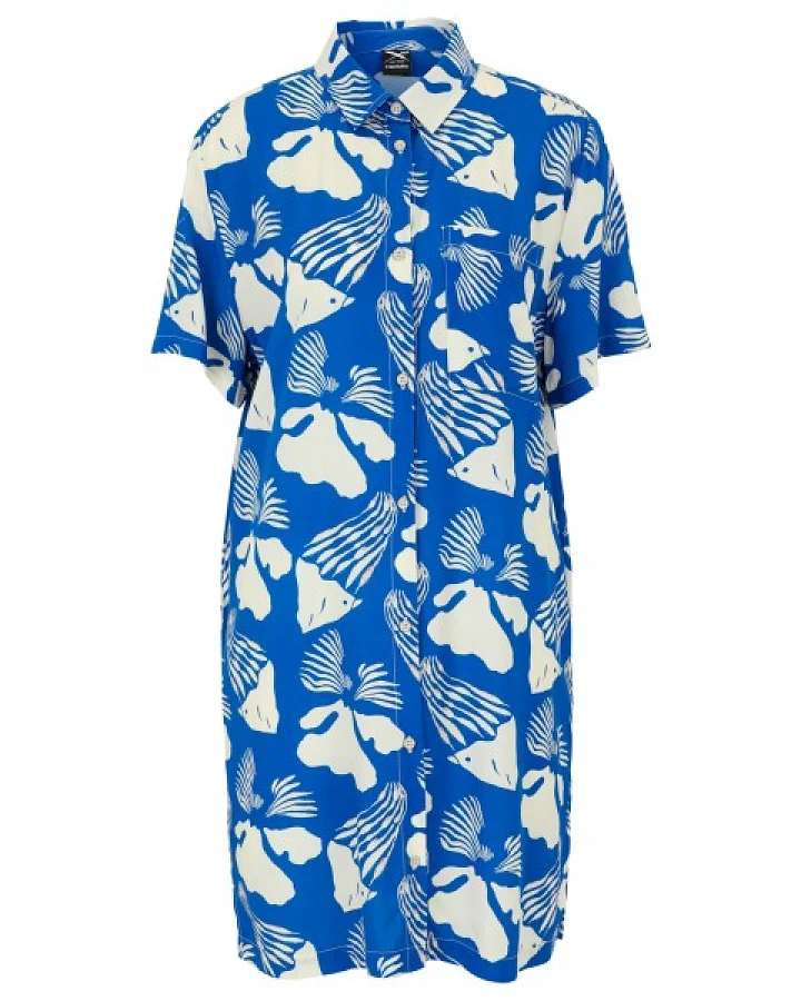 Iriedaily - Women's Lucie Shirt Dress - Kleid Gr L blau