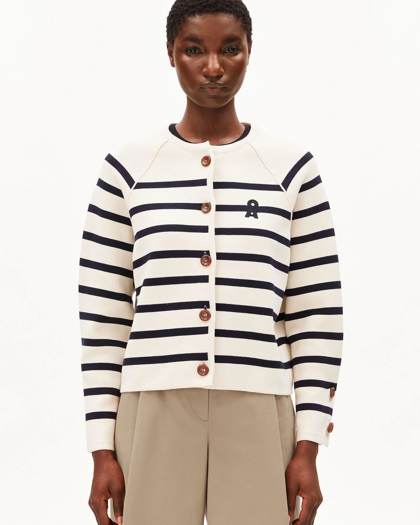 ARMEDANGELS Cardigan PLACED STRIPE – Ansicht 2