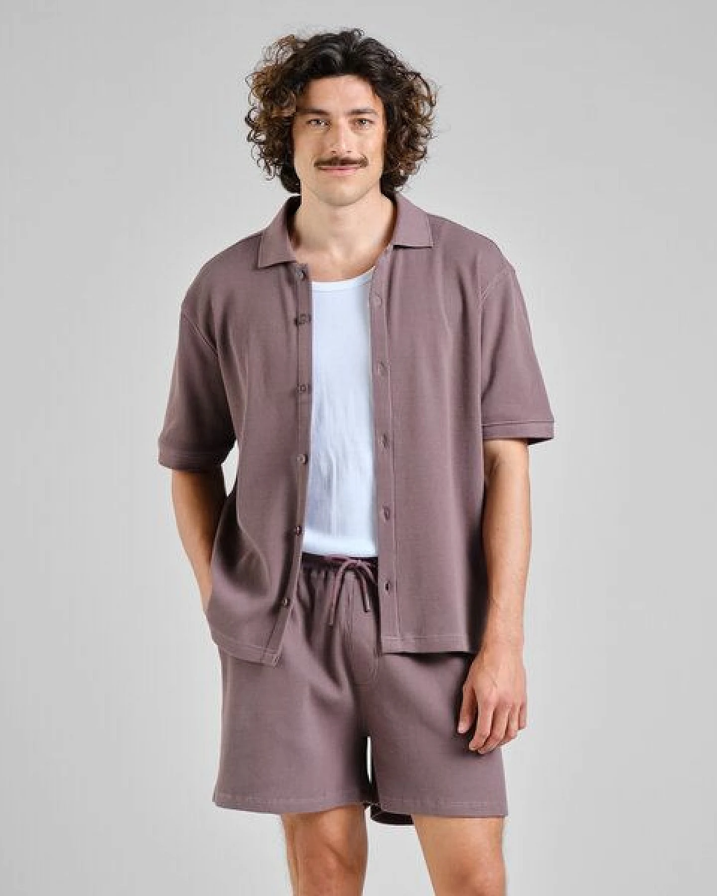 DEDICATED Herren Shorts aus Bio-Baumwolle - Essingen Waffle – Ansicht 3