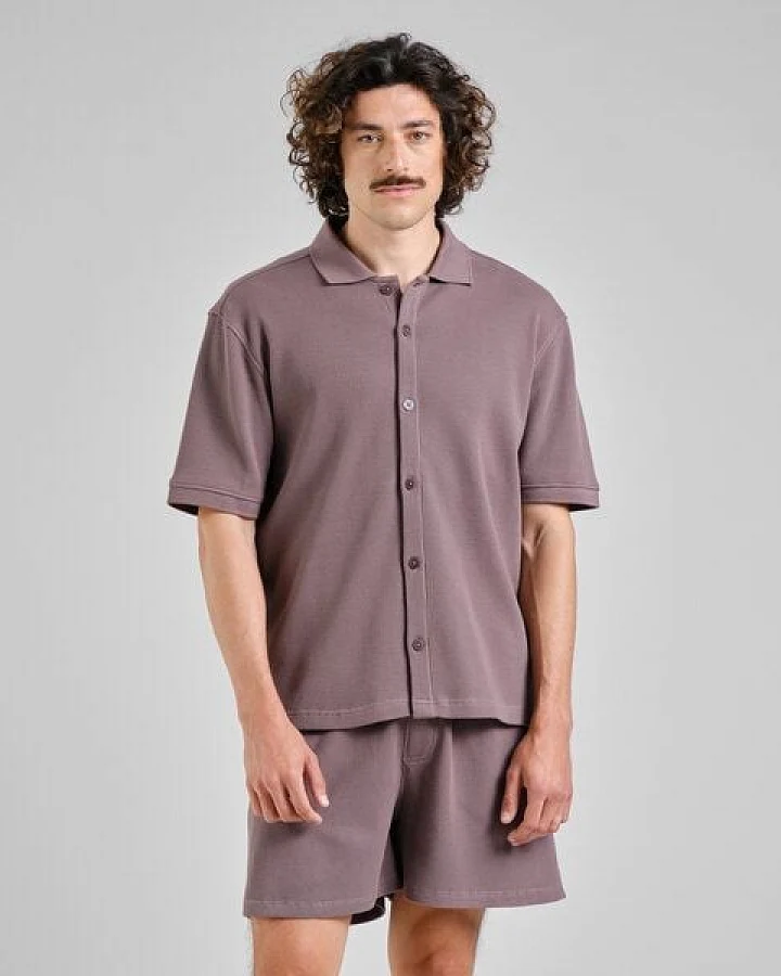 DEDICATED Herren Shirt aus Bio-Baumwolle - Falkvik Waffle
