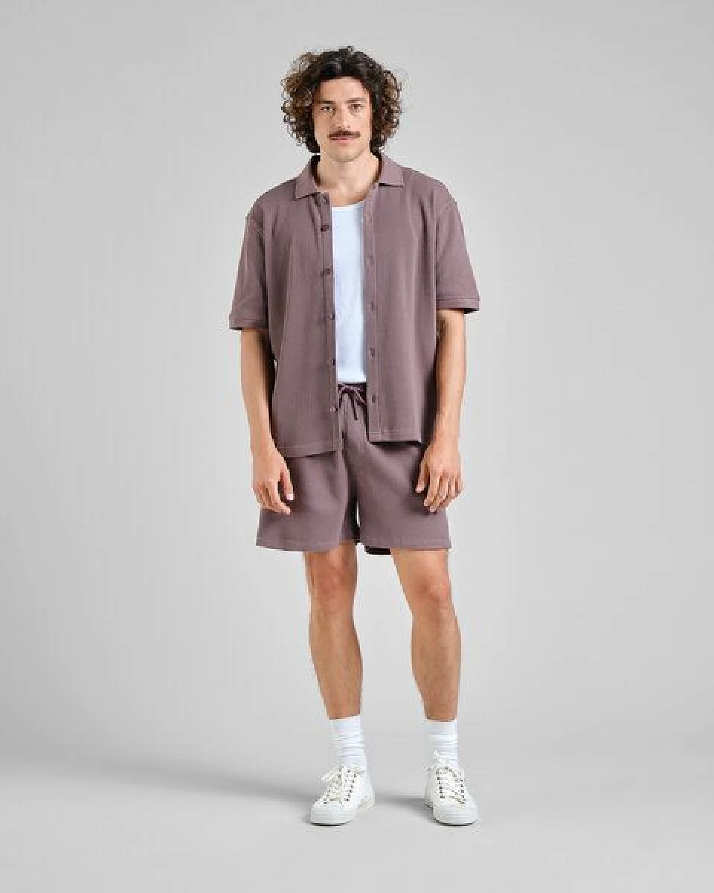 DEDICATED Herren Shirt aus Bio-Baumwolle - Falkvik Waffle – Ansicht 3