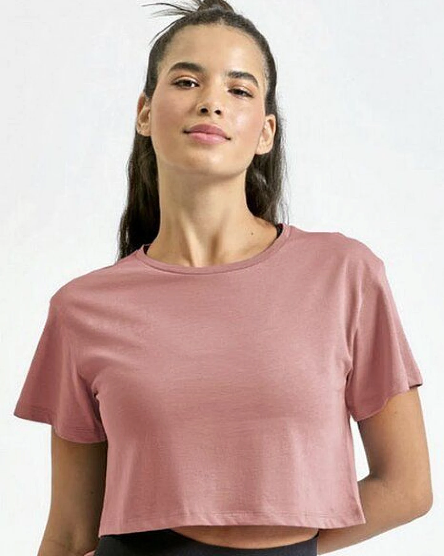 TriDri® Damen T-Shirt Cropped Bauchfrei kurz – Ansicht 2