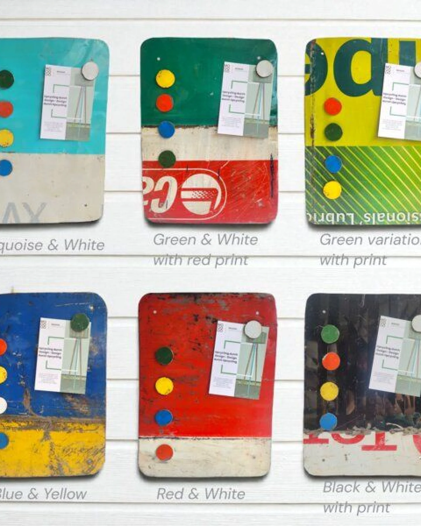 Moogoo Creative Africa Magnettafel aus recycelten Ölfässern mit 5 bunten Magneten - Industrial Upcycling – Ansicht 4