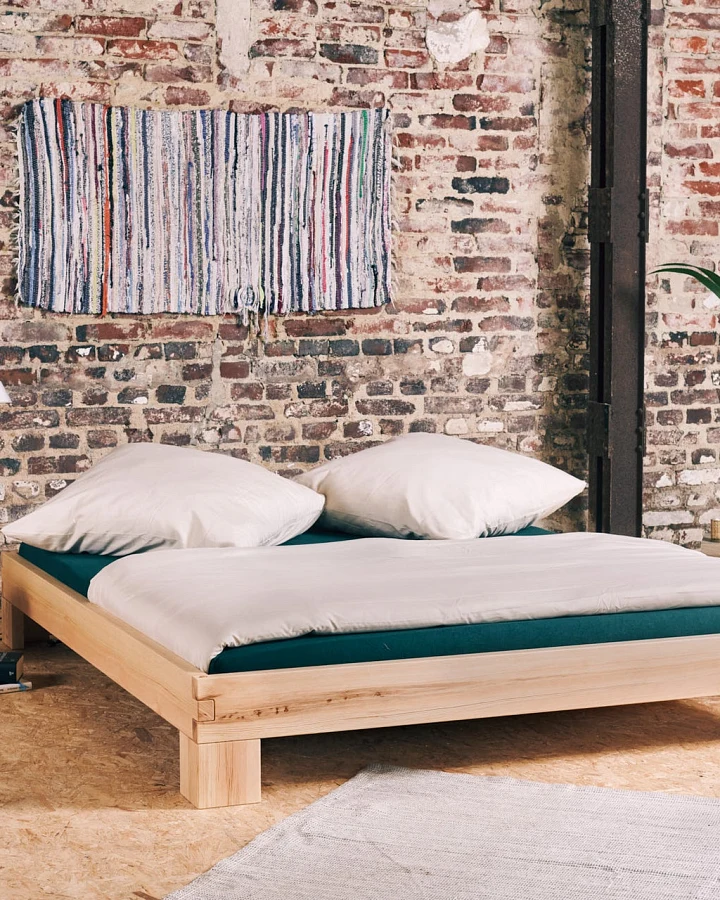Vollholz Bett Kiefer