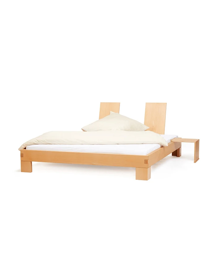 Vollholz Singlebett Buche inklusive Zubehör
