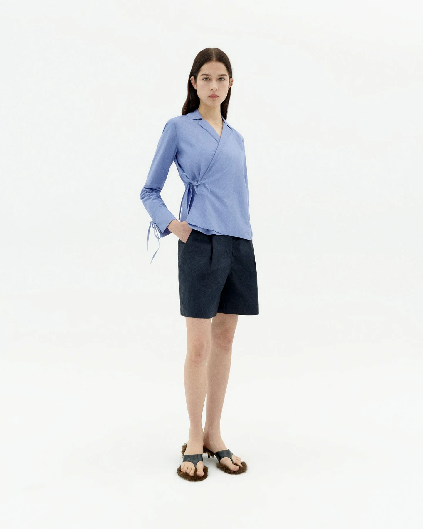 Thinking MU Damen vegan Bluse Lenie Blau – Ansicht 2